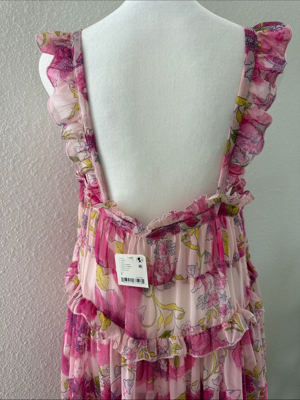 Pink Floral Ruffle Sundress - Picture 6 of 10